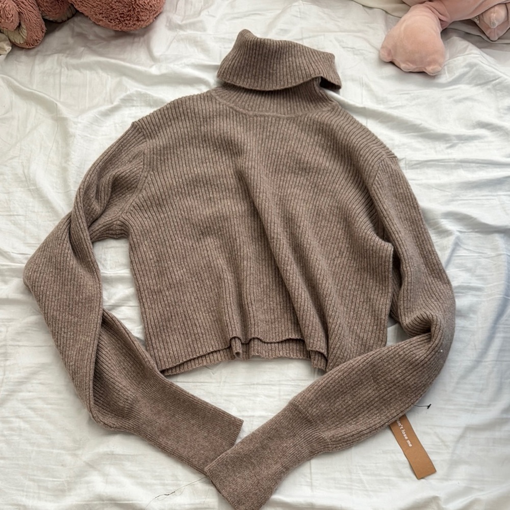 Reformation Brown Turtleneck Sweater